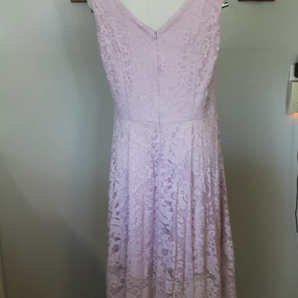 Muadress V-Neck Lace High-Low Dress - Picture 5 of 10